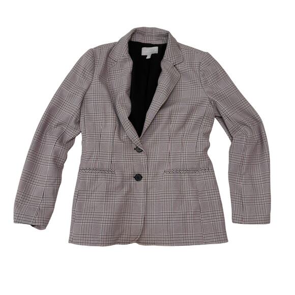 Chelsea28 medium 2 button front plaid jacket blazer coat C 3001 - Picture 9 of 11